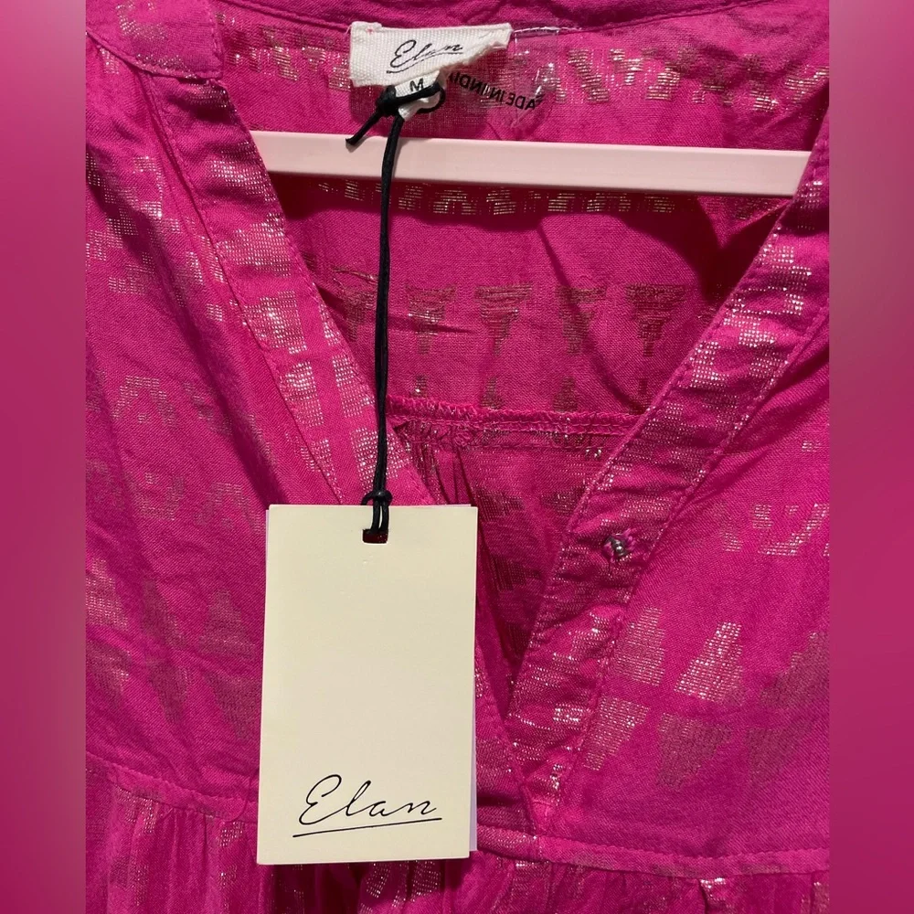 ELAN Clara dress in pink and gold Size Medium New - Picture 5 of 7